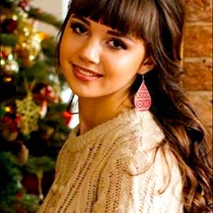 New leather holiday earrings